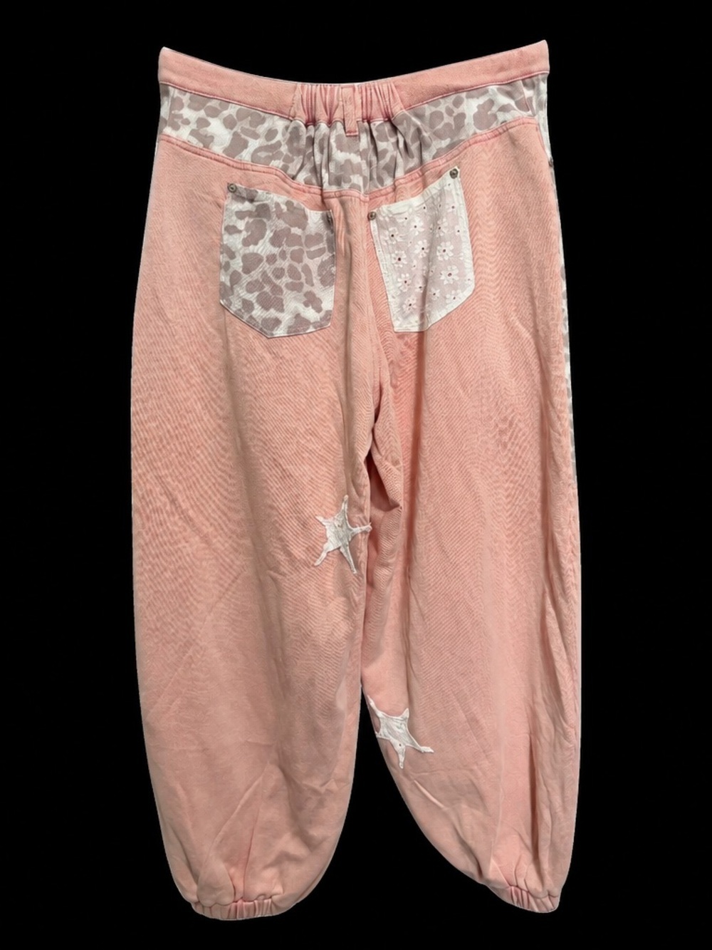 POL NWT Star & Leopard Accent Pink Set Zip Hoodie & Drawstring Waist Joggers SET - Picture 5 of 10